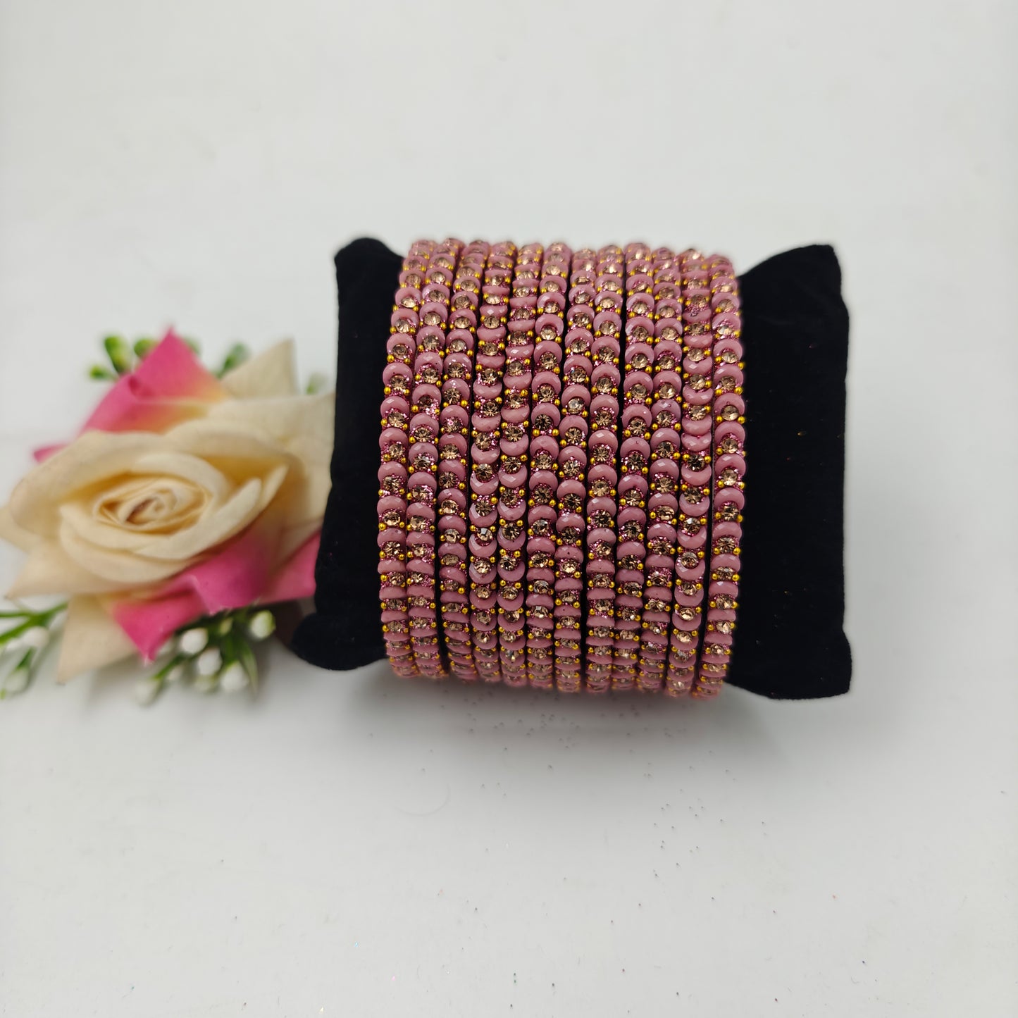 Navika Bangles Dhamaka Design Stone Studded Traditional Glass  Bangles Set for Women & Girls – One Dozen (Pack of 12)