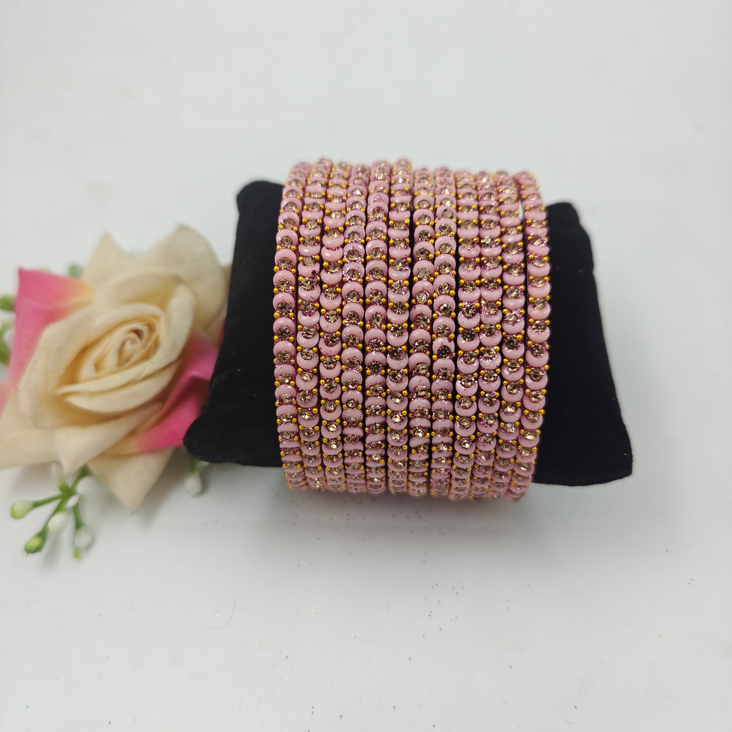 Navika Bangles Dhamaka Design Stone Studded Traditional Glass  Bangles Set for Women & Girls – One Dozen (Pack of 12)