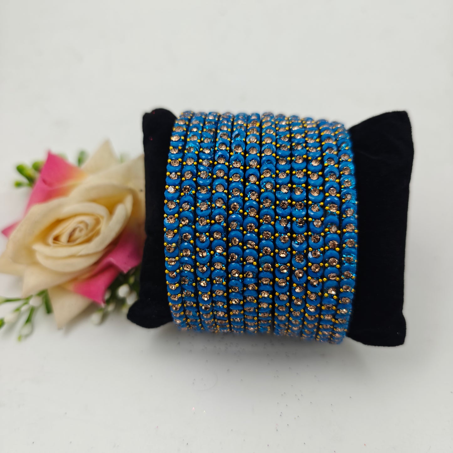 Navika Bangles Dhamaka Design Stone Studded Traditional Glass  Bangles Set for Women & Girls – One Dozen (Pack of 12)
