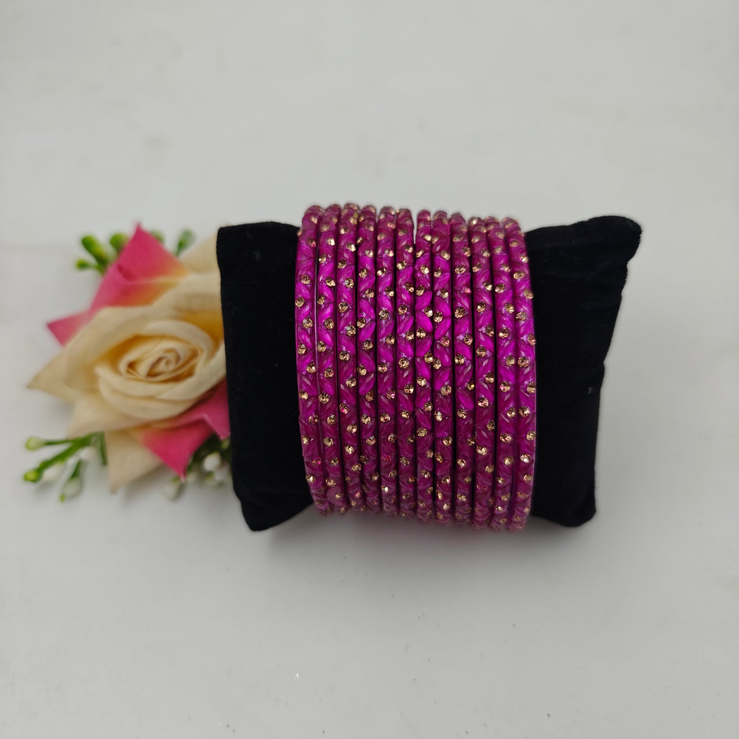 Paichan Glass Bangles Set for Women & Girls | Traditional Ethnic Stone Work Bangles | Wedding & Party Wear
