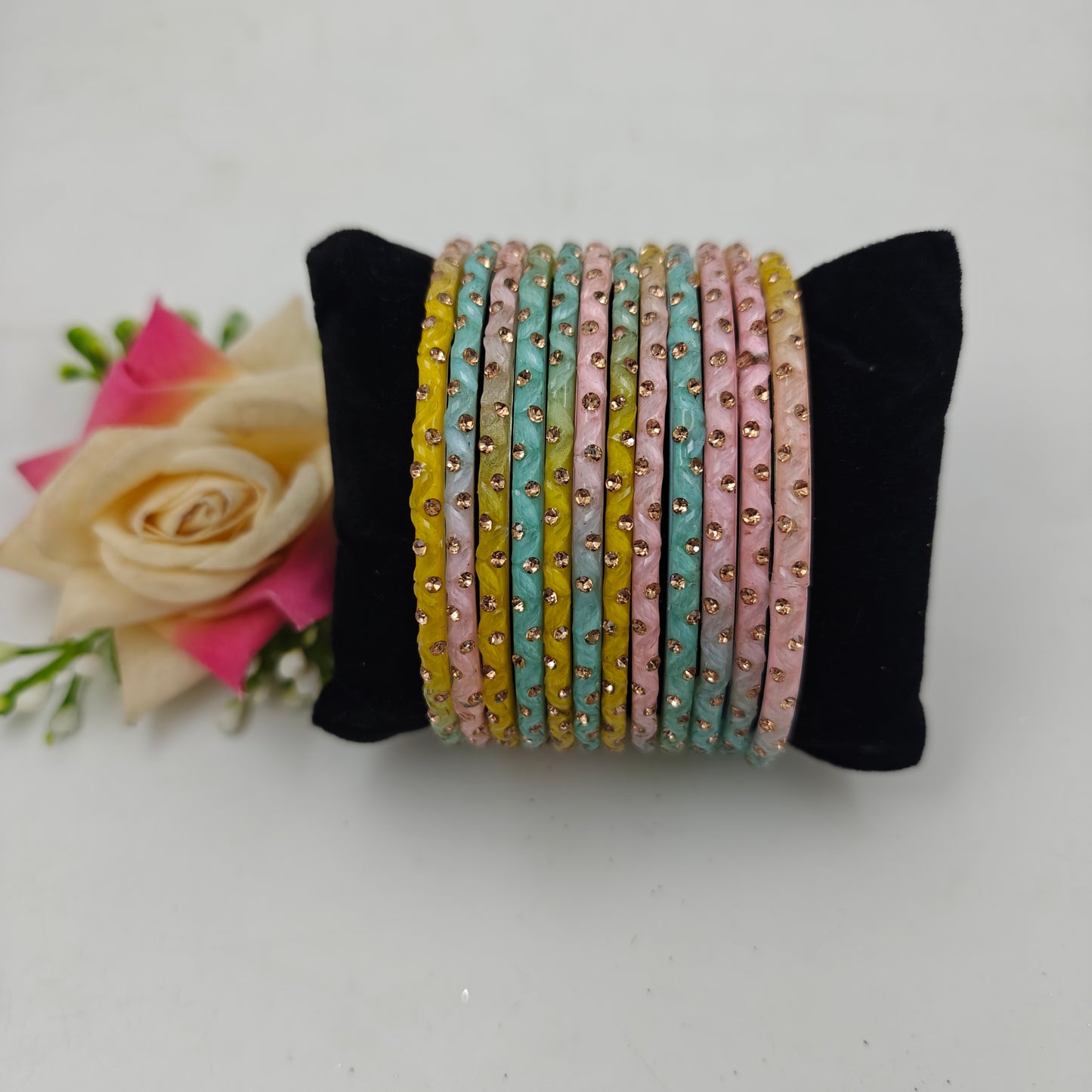 Paichan Glass Bangles Set for Women & Girls | Traditional Ethnic Stone Work Bangles | Wedding & Party Wear