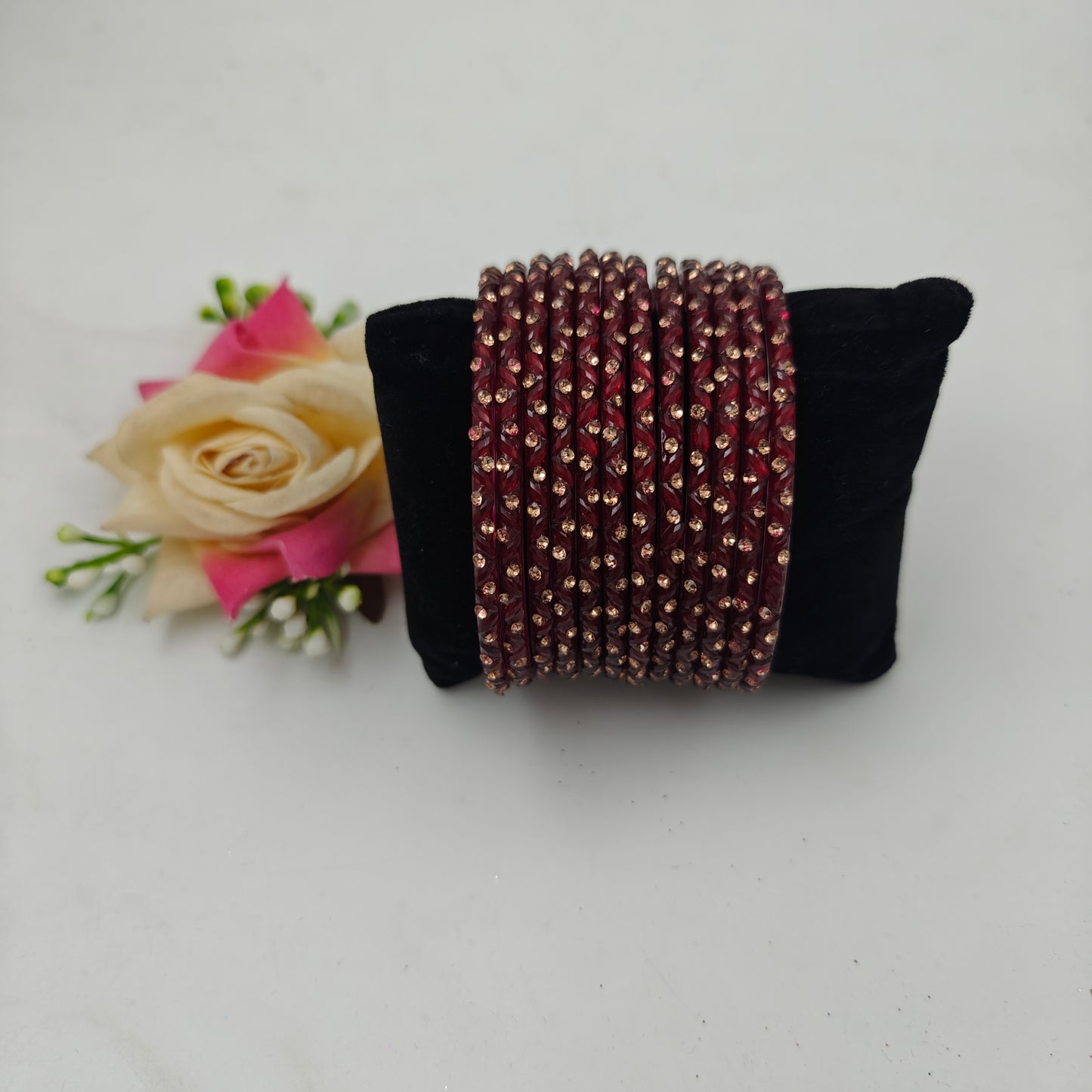 Paichan Glass Bangles Set for Women & Girls | Traditional Ethnic Stone Work Bangles | Wedding & Party Wear