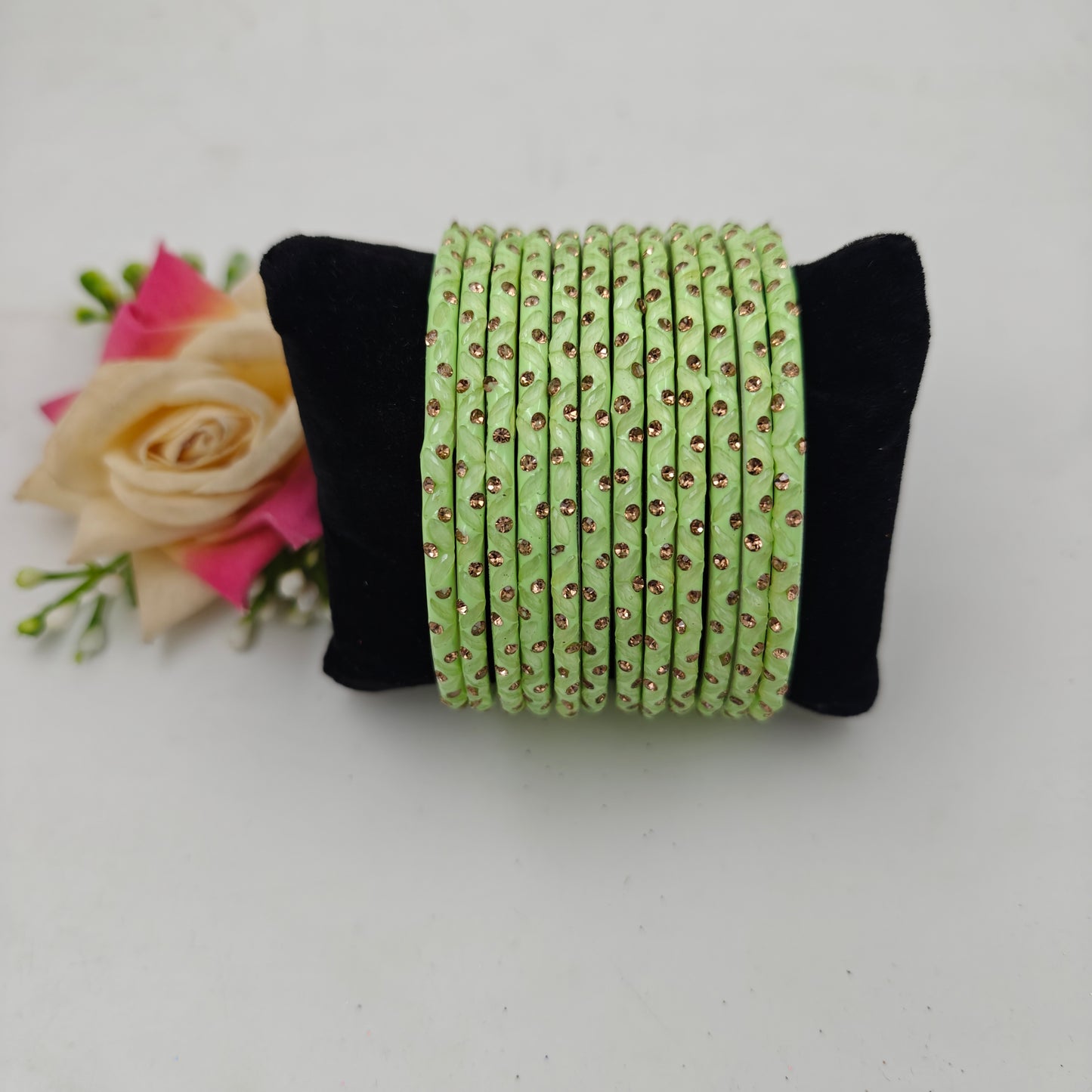 Paichan Glass Bangles Set for Women & Girls | Traditional Ethnic Stone Work Bangles | Wedding & Party Wear