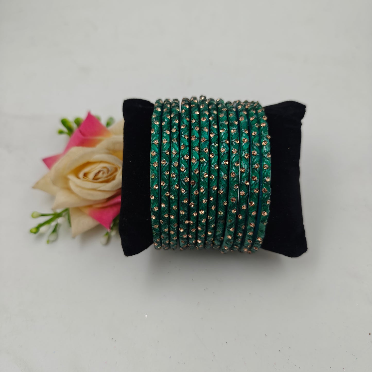 Paichan Glass Bangles Set for Women & Girls | Traditional Ethnic Stone Work Bangles | Wedding & Party Wear