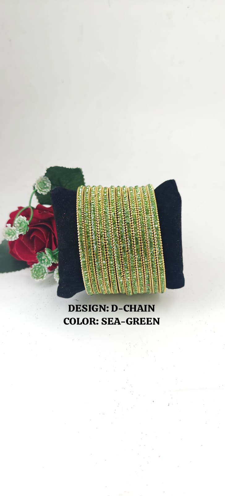 Glass D-Chain Bangles – One Dozen Set | NB-GLASS-D-CHAIN-ONE-DOZEN-BNGL | Navika Bangles