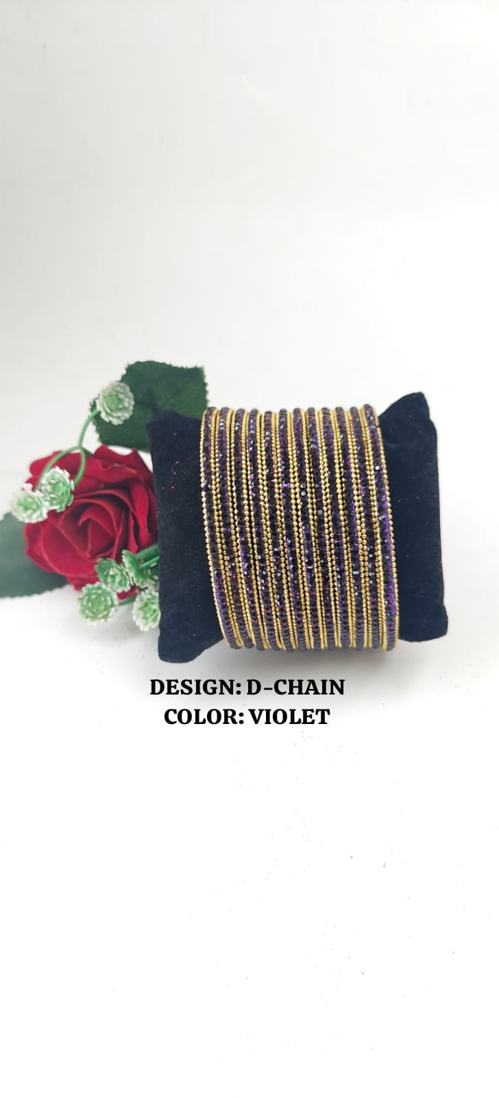 Glass D-Chain Bangles – One Dozen Set | NB-GLASS-D-CHAIN-ONE-DOZEN-BNGL | Navika Bangles