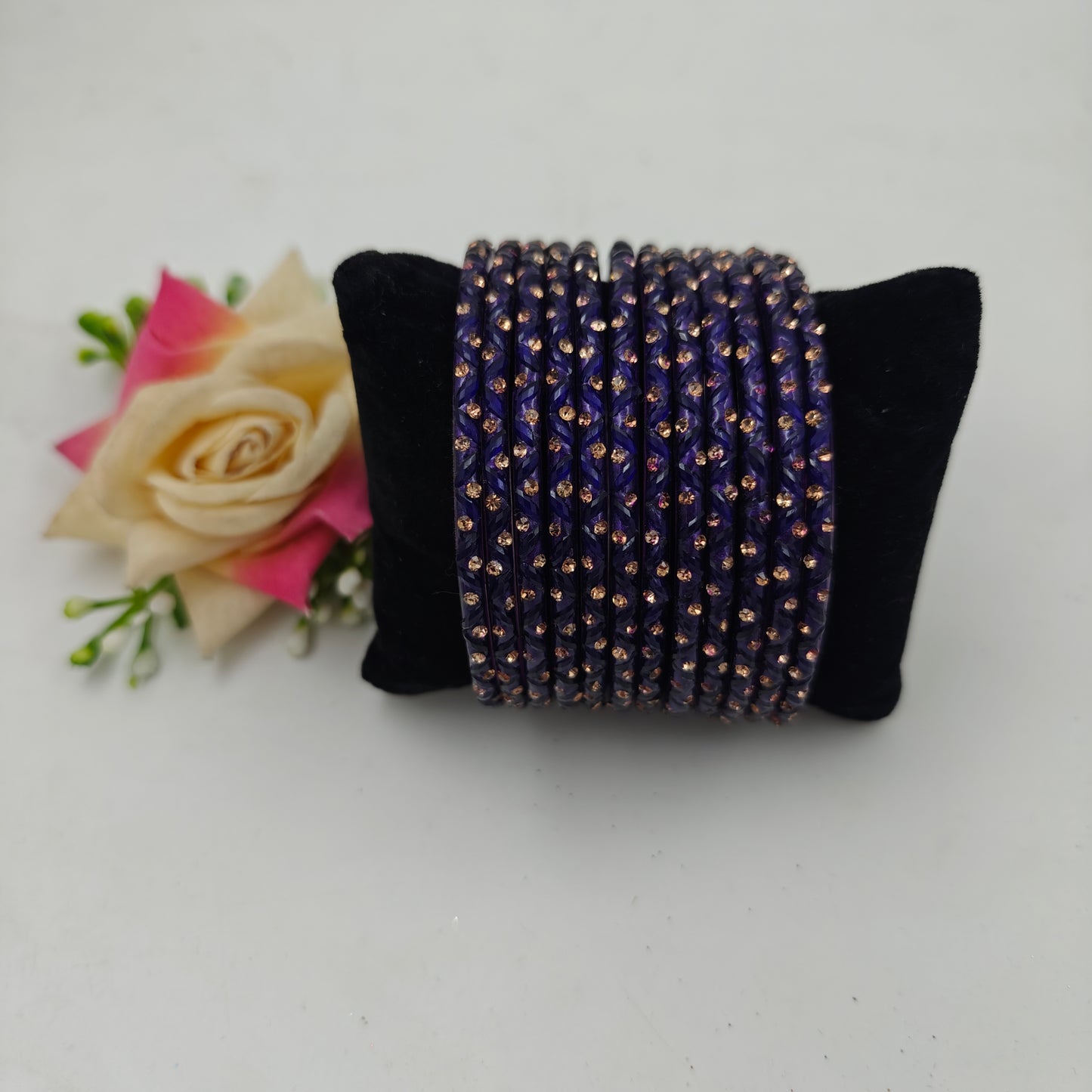 Paichan Glass Bangles Set for Women & Girls | Traditional Ethnic Stone Work Bangles | Wedding & Party Wear