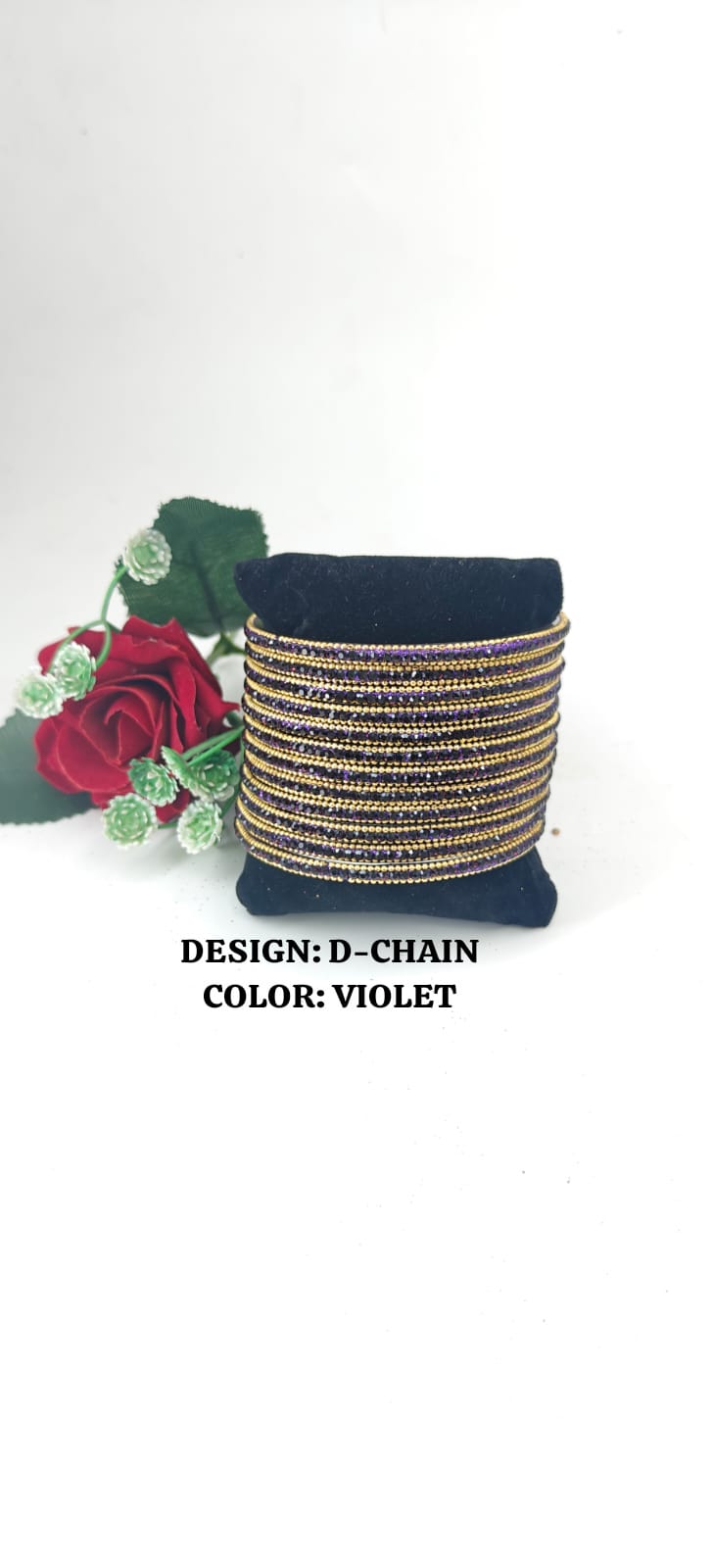 Glass D-Chain Bangles – One Dozen Set | NB-GLASS-D-CHAIN-ONE-DOZEN-BNGL | Navika Bangles