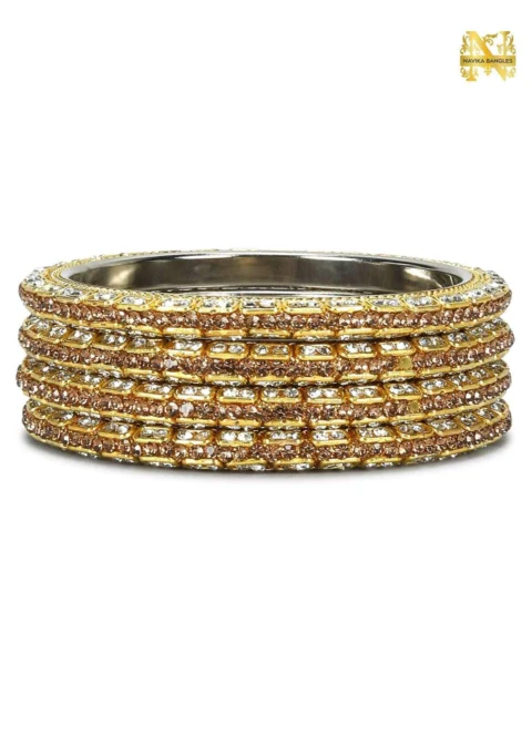 Capsule Metal Bangles, Set of 4 — front view