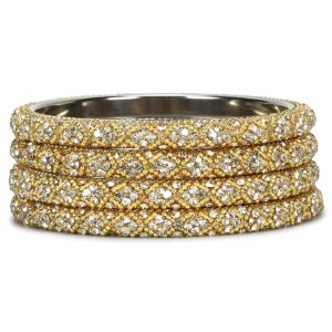 Metal Raidana Bangles Set (4 Bangles) | NB-METAL-RAIDANA-4-BNGL | Navika Bangles