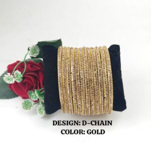 Glass D-Chain Bangles – One Dozen Set | NB-GLASS-D-CHAIN-ONE-DOZEN-BNGL | Navika Bangles